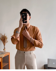 Men’s Luxury Slim Fit Sharp-Collar Dress Shirt