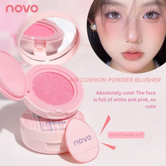 NOVO Tipsy Air Cushion Blush – Matte Finish, Natural Expanding Color, Long-Lasting, Non-Smudge