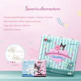 Heartfelt x Sanrio Collaboration Pocket Tissue - Cute Cartoon Printed Mini Travel Pack, Portable Handkerchief Tissue for On-the-Go