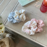 Korean Polka Dot Bow Scrunchie – Sweet & Elegant Women’s Hair Tie