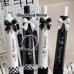 Kaba Bear Ink Dance Gel Pen - 0.5mm Black Pen with Butterfly Design