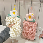 Super Absorbent Adorable Chenille Hand Towel - Quick-Dry Cartoon Design for Bathroom & Kitchen