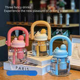 Internet celebrity big belly cup large capacity children's plastic water cup summer portable kettle student straw cup portable kettle customization