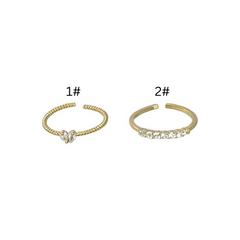 Exquisite Zircon Heart Ring Set – Light Luxury Couple Rings for Women