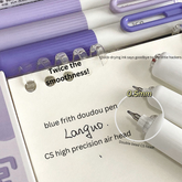 Quick-Dry Student Gel Pen - Soft Grip Black 0.5mm Retractable