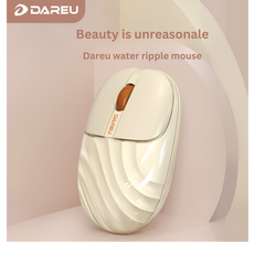 Dareu Wave Pattern Wireless Mouse – Silent, Rechargeable, Bluetooth & 2.4G, Universal for Desktop & Laptop