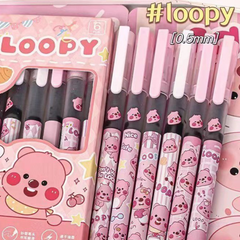 Cute Ruby Fast-Drying 0.5mm Rollerball Pen for Students – Smooth Writing, Aesthetic Ins Pen for Exams