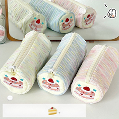 Cute Strawberry Cake Puppy Pencil Case – Large Capacity Cartoon Stationery Bag