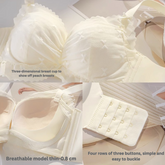 Adjustable Lace Bra for Small Breasts | Gathered, Side Support & Anti-Sagging | Lightweight Comfortable Underwear