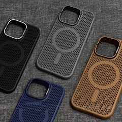 MagSafe Honeycomb Heat Dissipation Phone Case – Frame Bracket Cover with Magnetic Suction