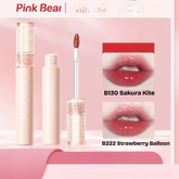 PINKBEAR Hydrating Glossy Lip Tint Lip Gloss – Natural Look, Affordable for Students