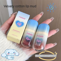 NOVO Velvet Mist Cotton Lip Mud – Soft Matte, Long-Lasting Lightweight Lip Color
