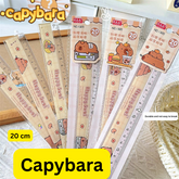 Capybara ruler 20cm cartoon thickened drawing ruler exam measuring supplies cute soft ruler