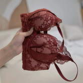 Bridal Lace Lingerie Set – French Style Wireless Bra