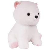 hug and luv plush toys puppy dog white furry soft stuffed animal