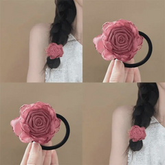 Dried Rose Hair Tie – Handmade Floral Hair Accessory