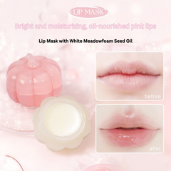 NOVO White Pond Flower Seed Oil Lip Mask – Moisturizing Lip Care, Light & Easy Absorbing Lip Powder