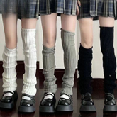 Lolita Knit Over-the-Knee Socks | Slimming & Versatile Mid-Length Japanese JK Calf Covers for Women