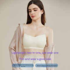 Invisible Seamless Sports Bra – Thin Sling, Fixed Cup, Soft Support for Teens