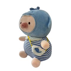 Dolphin Dressed Pig Plushie – Cute Stuffed Animal Toy for Kids & Gifts