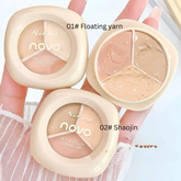 NOVO 3-Color Concealer Palette – High-Coverage Waterproof Corrector