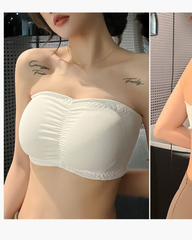 Ice Silk Strapless Seamless Bandeau Bra for Women