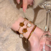 Floral Bracelet for Women – Elegant Chinese Style Adjustable Bangle