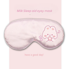 Cute Bear and Bunny Silk Sleep Mask – Breathable, Eye Fatigue Relief