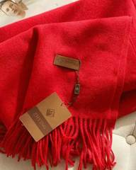 Faux Cashmere Dual Use Shawl Scarf Warm Thick Neck Wrap