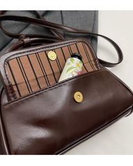 Vintage Plaid Toast Handbag Convertible Shoulder Crossbody Bag