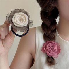 Dried Rose Hair Tie – Handmade Floral Hair Accessory