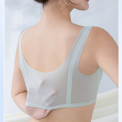 Ultra-Thin Seamless Bra for Women – Breathable Ice-Silk, Sweat-Absorbing, Gathered Support