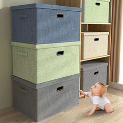 Foldable Fabric Storage Box - Large Organizer for Clothes & Quilts