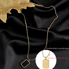 Titanium Steel Pendant Necklace – Elegant Minimalist Design for Women