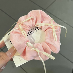 Ballet Princess Bow Lace Scrunchie – Korean Cute Cream Hair Tie