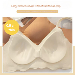 Cloud-Feel Seamless Sports Bra for Small Chest Women – Thin, One-Piece Fixed Cup, Wireless