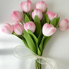 French Cream-Style Tulip Artificial Bouquet – Bridal Faux Flowers & Home Decor