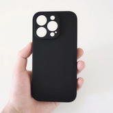Minimalist Black Anti-Slip Phone Case – Full Protective Shockproof Cover