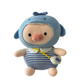 Dolphin Dressed Pig Plushie – Cute Stuffed Animal Toy for Kids & Gifts
