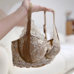 Bridal Lace Lingerie Set – French Style Wireless Bra