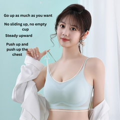 Cloud-Feel Seamless Sports Bra – Thin One-Piece Fixed Cup Wireless Bra for Small Chest Women