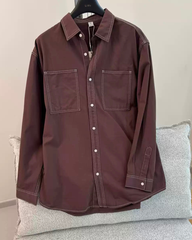 Men’s Casual Workwear Double-Pocket Long Sleeve Shirt