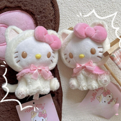 Cute Sanrio Kitty Plush Keychain - Adorable Hanging Pendant for Bags, Keys, and Gifts