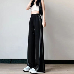 Thickened Wide-Legged Pants for Women – High-Waisted, Loose-Fit Straight-Leg Joggers, Casual Sports Trousers for Petite Figures