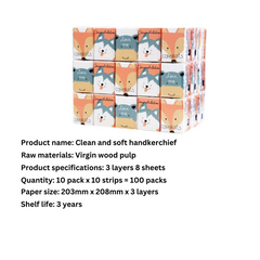 3-Ply Pocket Tissue Pack - Portable Wet Wipes & Facial Tissue, Small Travel Size, Convenient Handkerchief Paper for On-the-Go