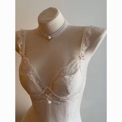 Plus Size Ultra-Thin Lace Minimizing Bra Set – Sexy French Style Lingerie