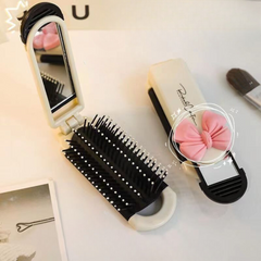 Portable Mini Foldable Airbag Bangs Cushion Comb | Mirror & Massager for Women & Kids