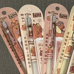 Capybara Automatic Pencil – Cute 0.5mm Student Press-Style Pencil Set