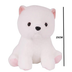 hug and luv plush toys puppy dog white furry soft stuffed animal