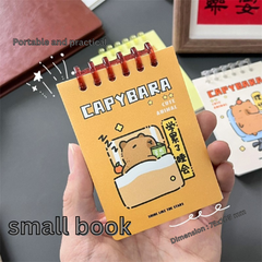 Capybara loose-leaf small book cute high-value creative student A7 notebook portable fun diary handbook